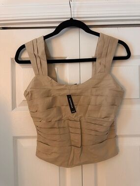 EXPRESS cotton blend crop blouse size XS